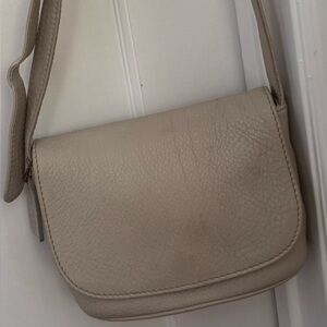 Coach Vintage 1996 Sonoma Flap Crossbody Bag bone pebble leather small 4919